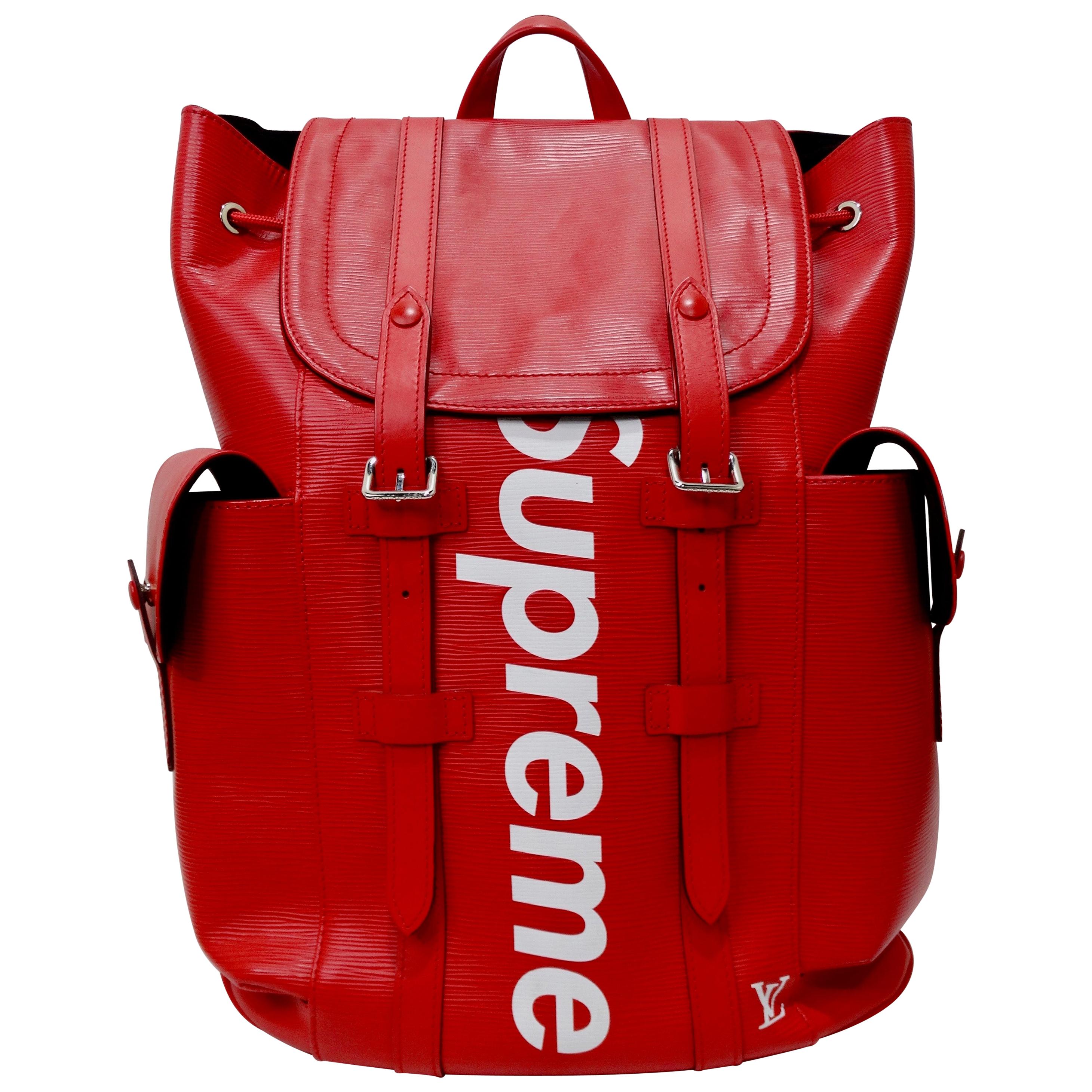 Louis Vuitton  Supreme Epi Christopher Backpack  Red TC
